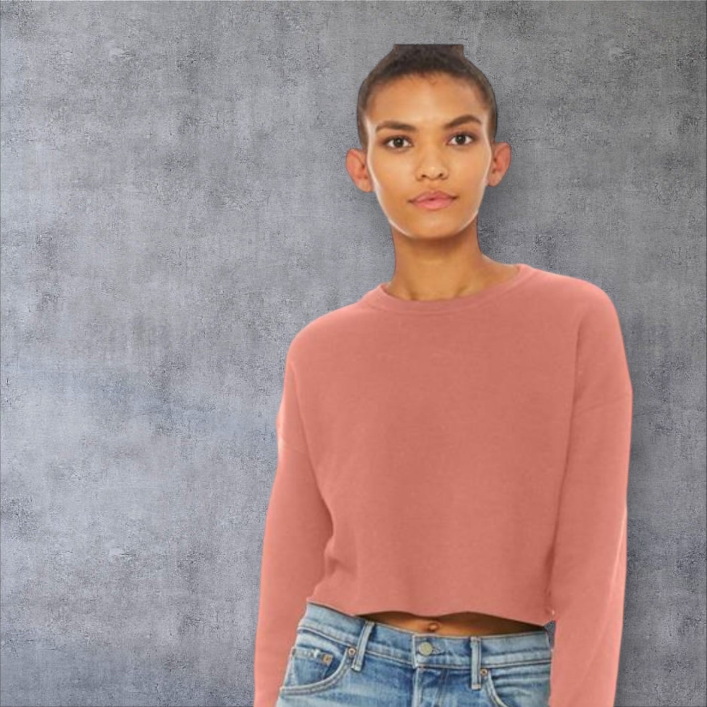 CROPPED DROP SHOULDER SWEATSHIRT