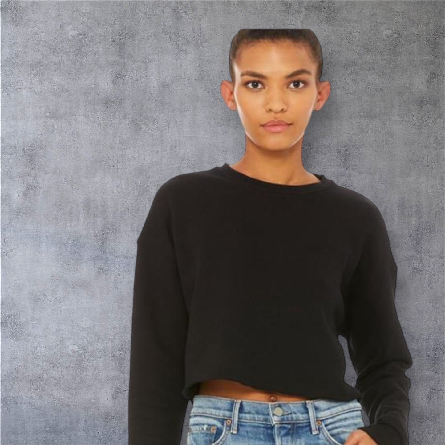 CROPPED DROP SHOULDER SWEATSHIRT